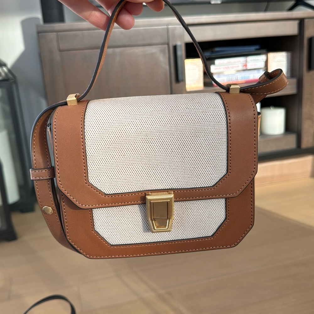 Rag and Bone Max Crossbody Bag in Tan/Natural and White - Retail $428